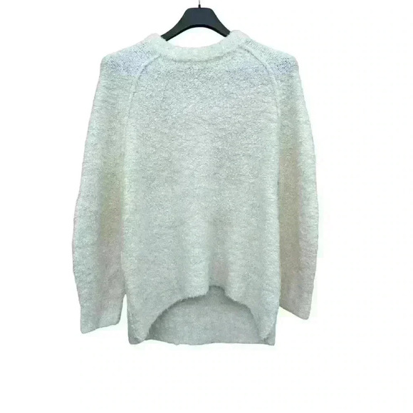 💥HP💥Free People NWOT Teddy Sweater Tunic Size Medium in Sugar Swirl ( Ivory) - Picture 5 of 10